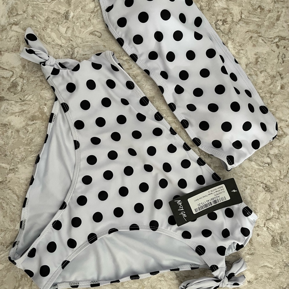 NWT Polka Dot 2 Piece, Nasty Gal, US 8